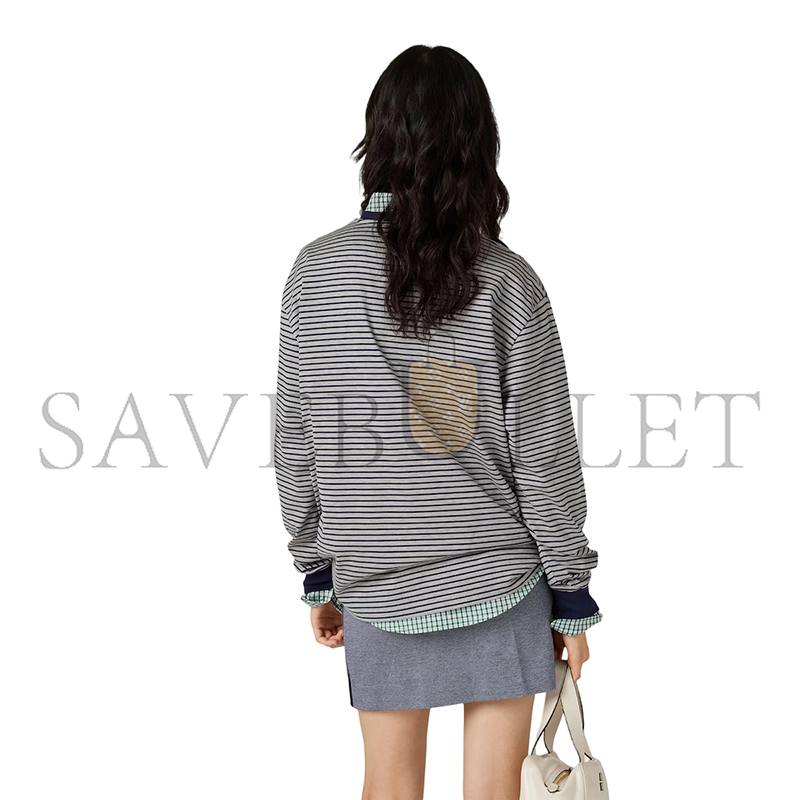 MIU MIU LONG-SLEEVED JERSEY T-SHIRT MJLA22 MIU MIU LONG-SLEEVED JERSEY T-SHIRT MJLA22